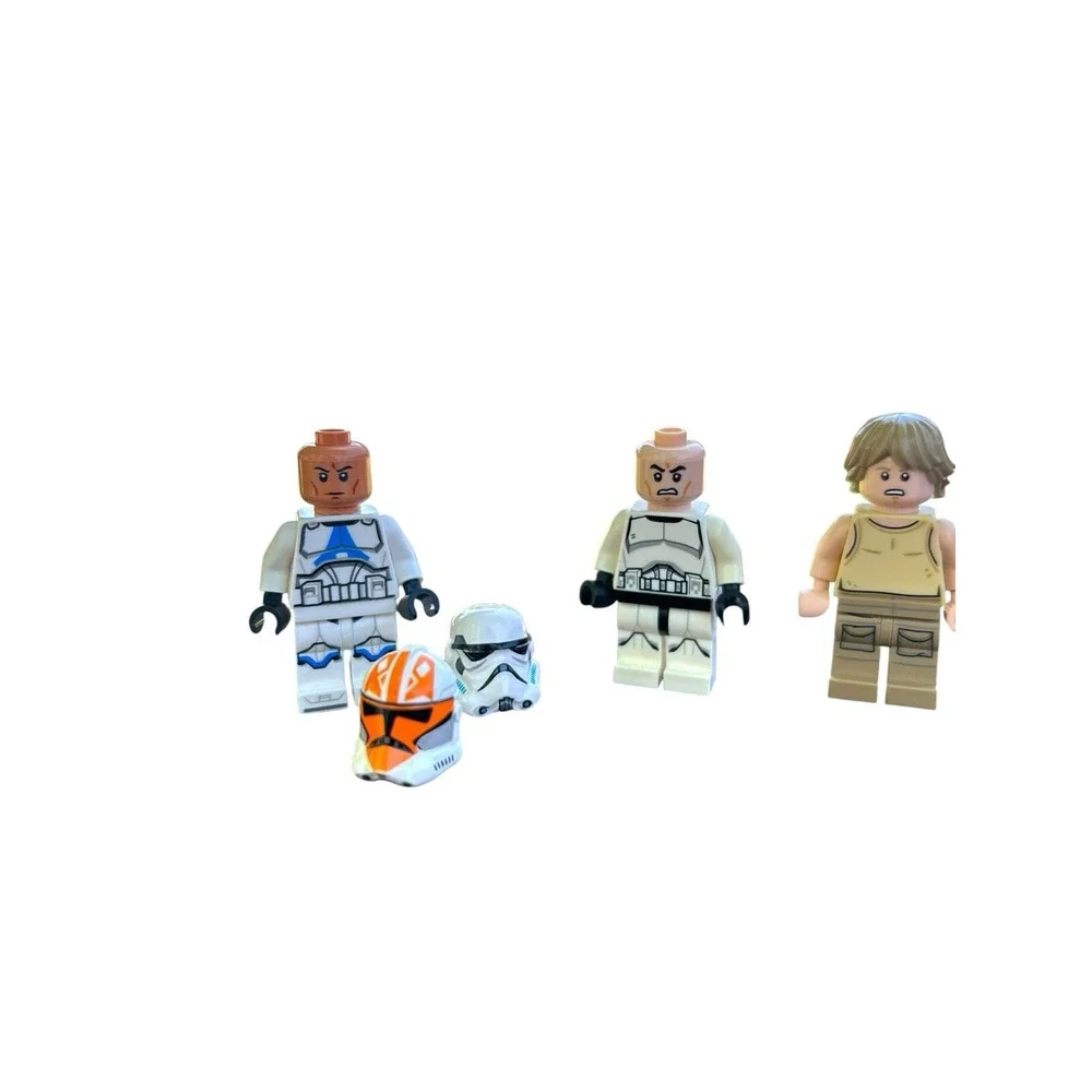 LEGO‎ Star Wars Minifig Lot Of 4 Clone Troopers Luke Skywalker Chewy